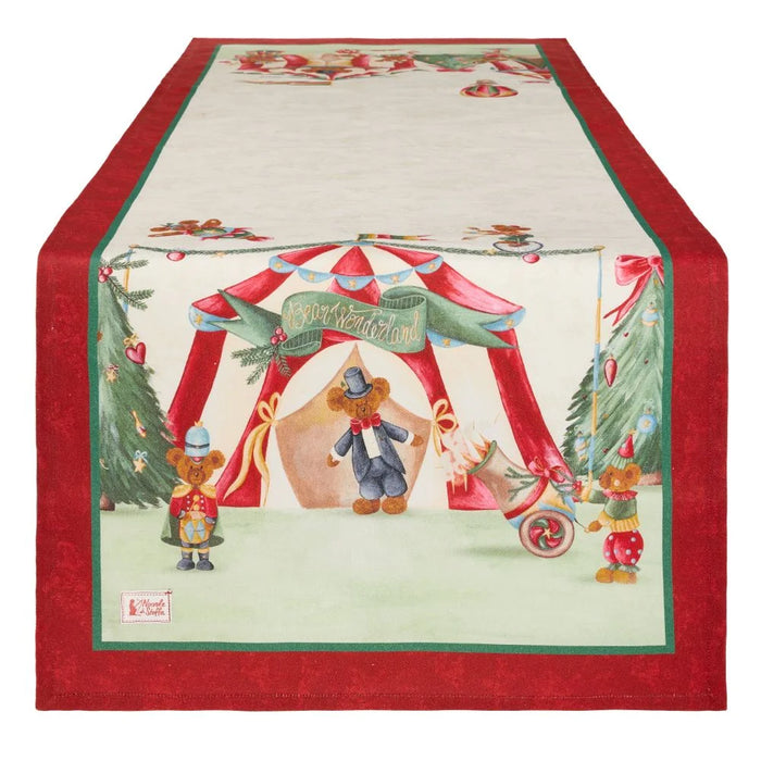 Tapis de couloir de Noël Bear Wonderland 50×150 cm - Tissu Nuages