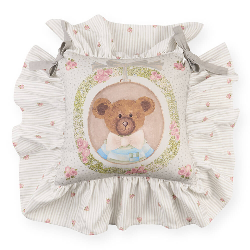 Cuscino Sedia Sweet Bear Lui 40×40 Nuvole di Stoffa