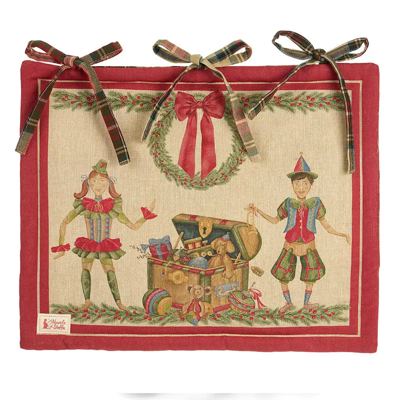 Copriforno Natalizio Vintage Toys in Cotone 42×35 cm – Nuvole di Stoffa