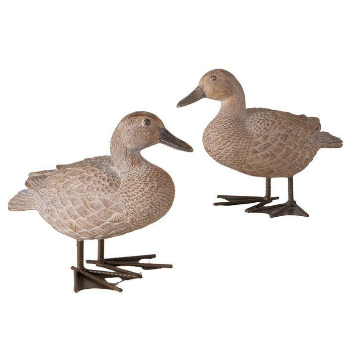 Anatra Decorativa Country in Ferro e Resina