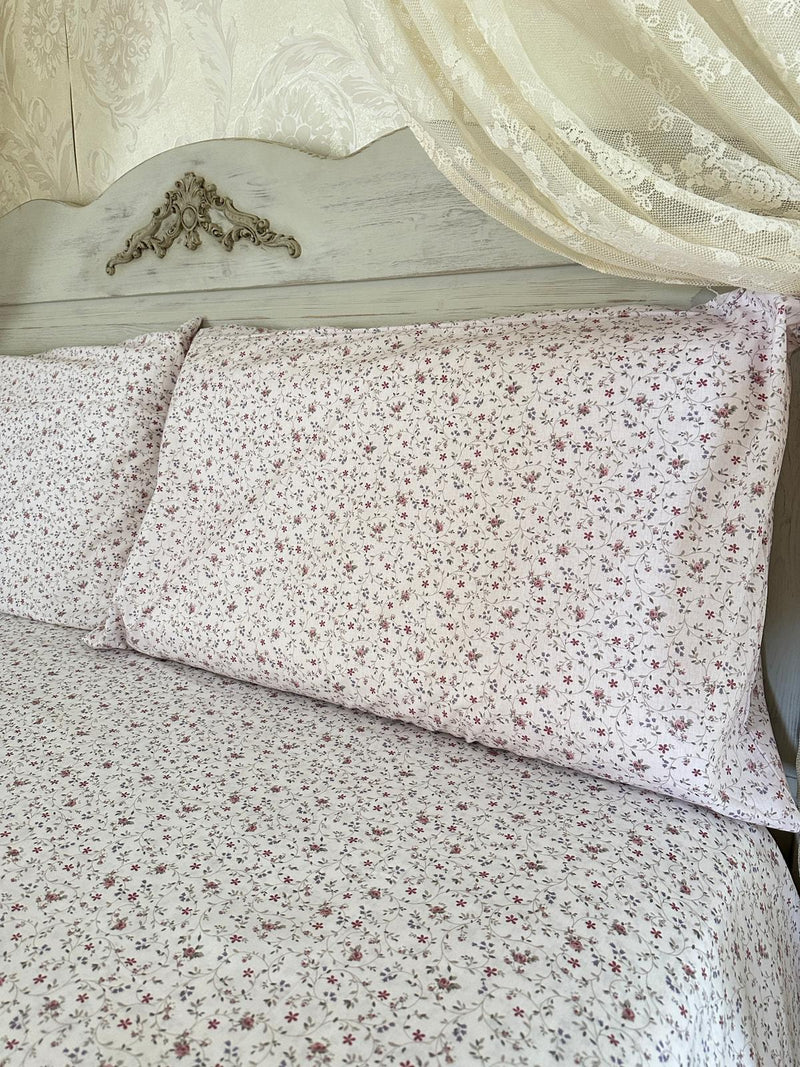 Completo letto matrimoniale Armonia Rosa fiorellini