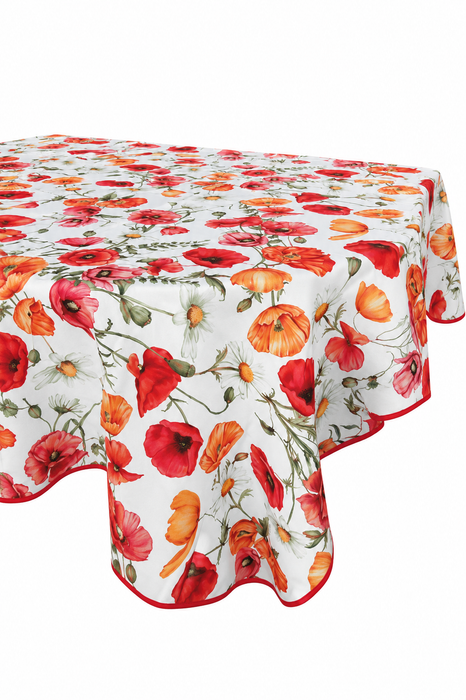 Tovaglia Antimacchia Papaveri e Margherite 150x180 cm