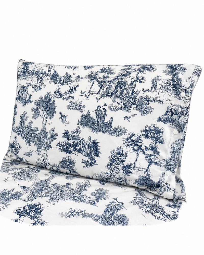 COMPLETE TOILE DE JOUY BLUE SHEETS