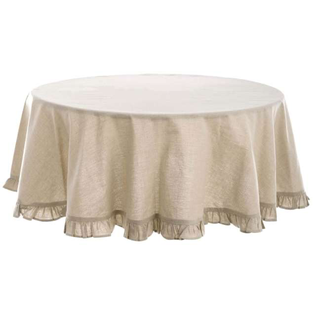 Tovaglia tonda con gala Blanc Maricló