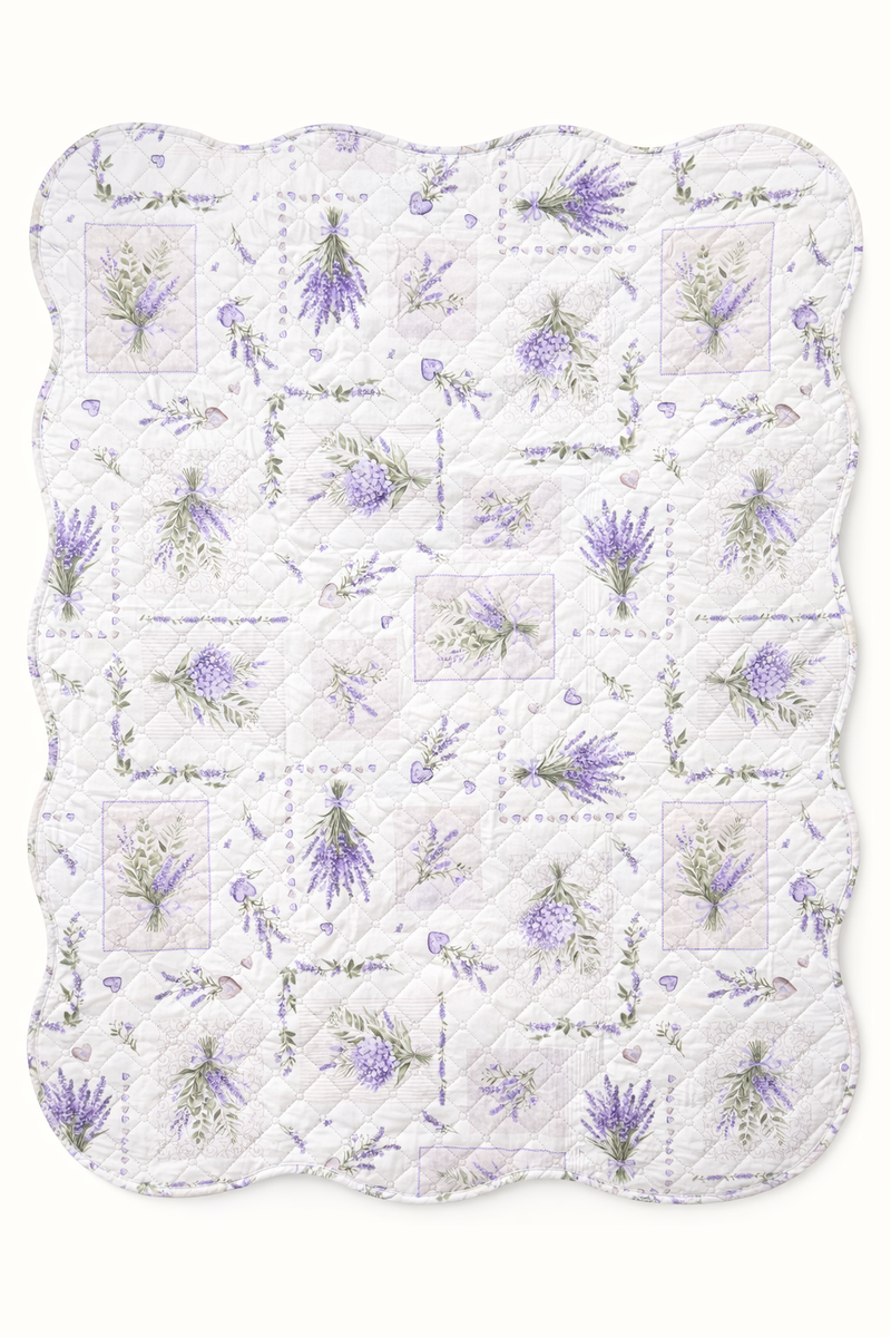 Trapuntina 1 piazza e mezza 210x250 cm Lavanda in Microfibra Termosaldata