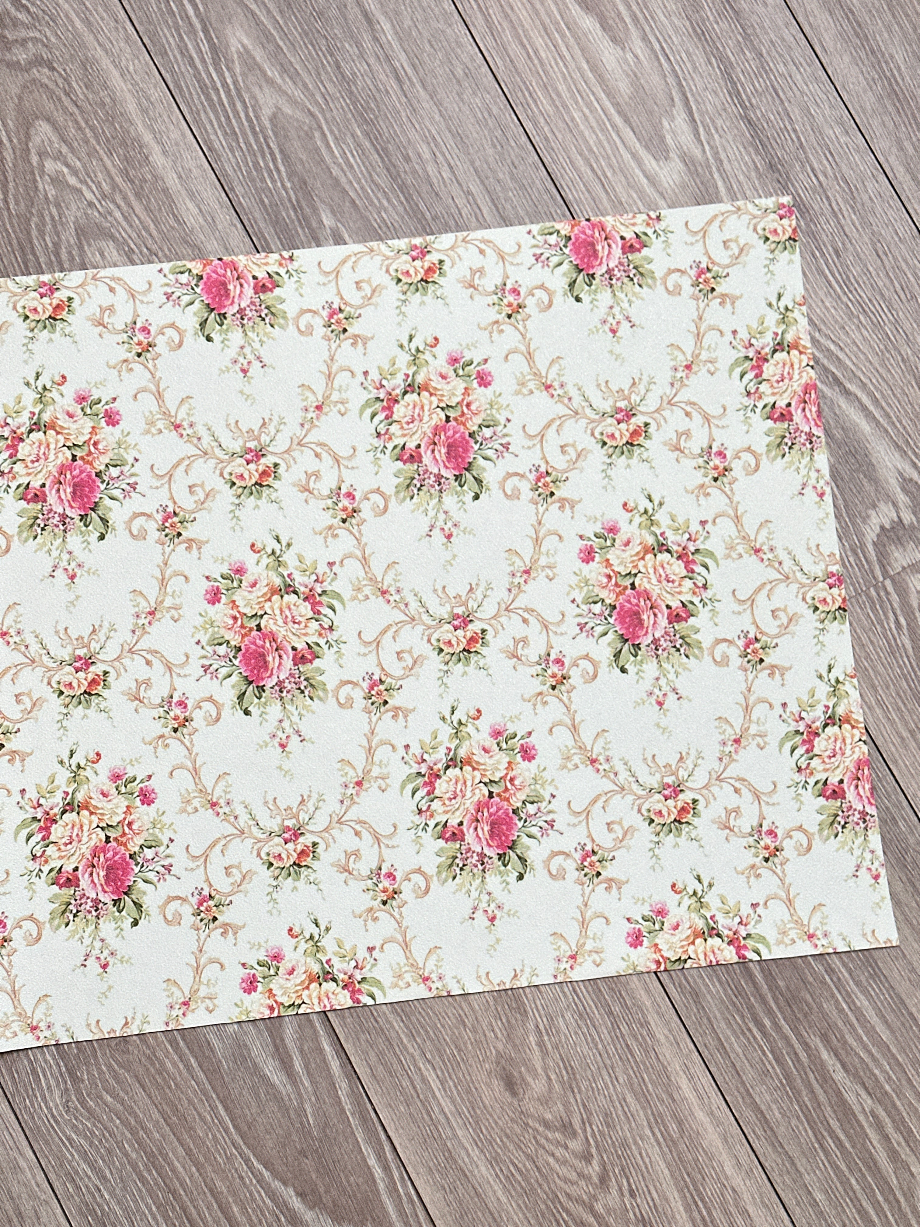 Tappeto in vinile su misura 'Fior d’Epoca'