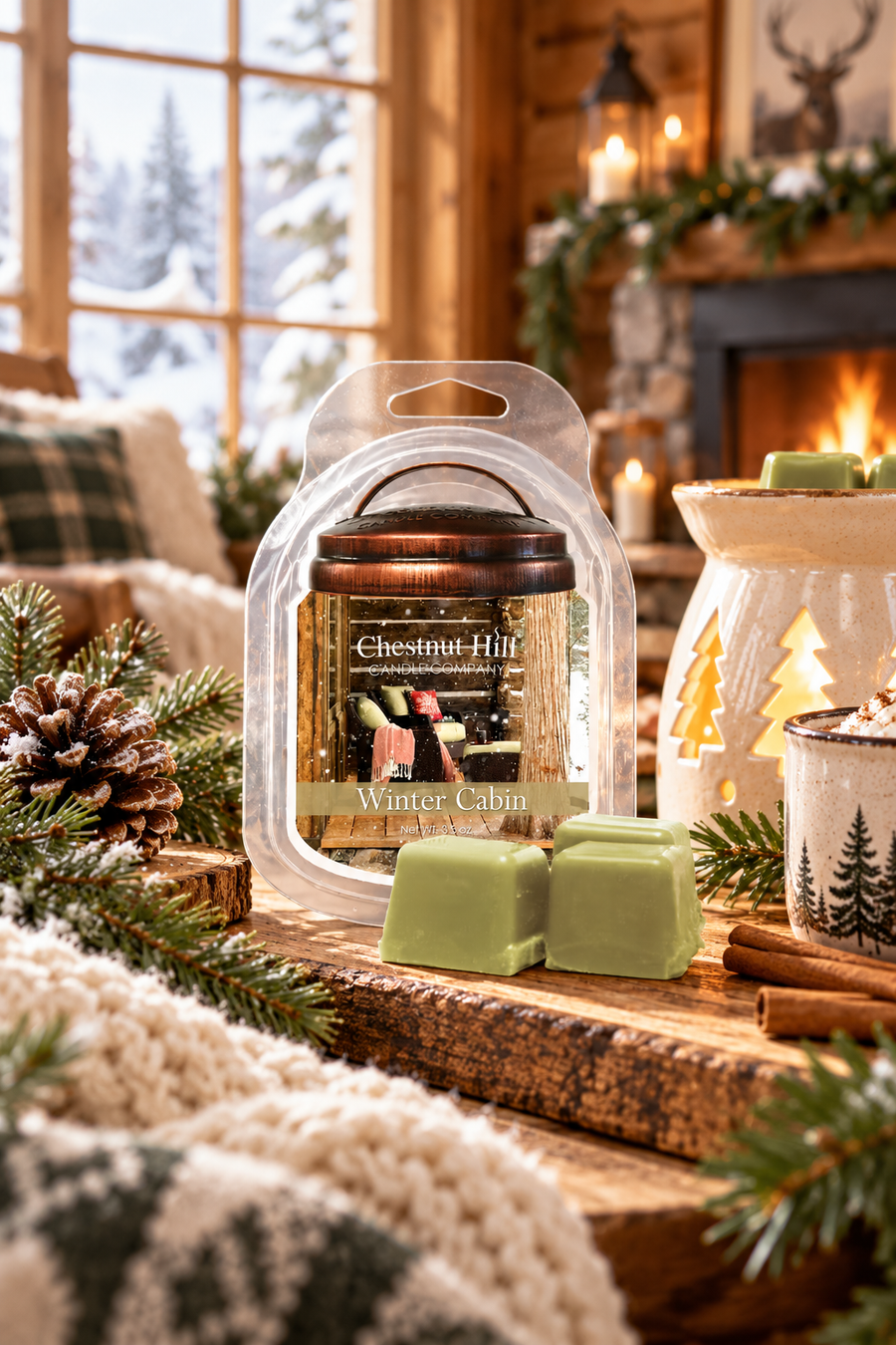 Cera Profumata Winter Cabin Chestnut Hill Candle