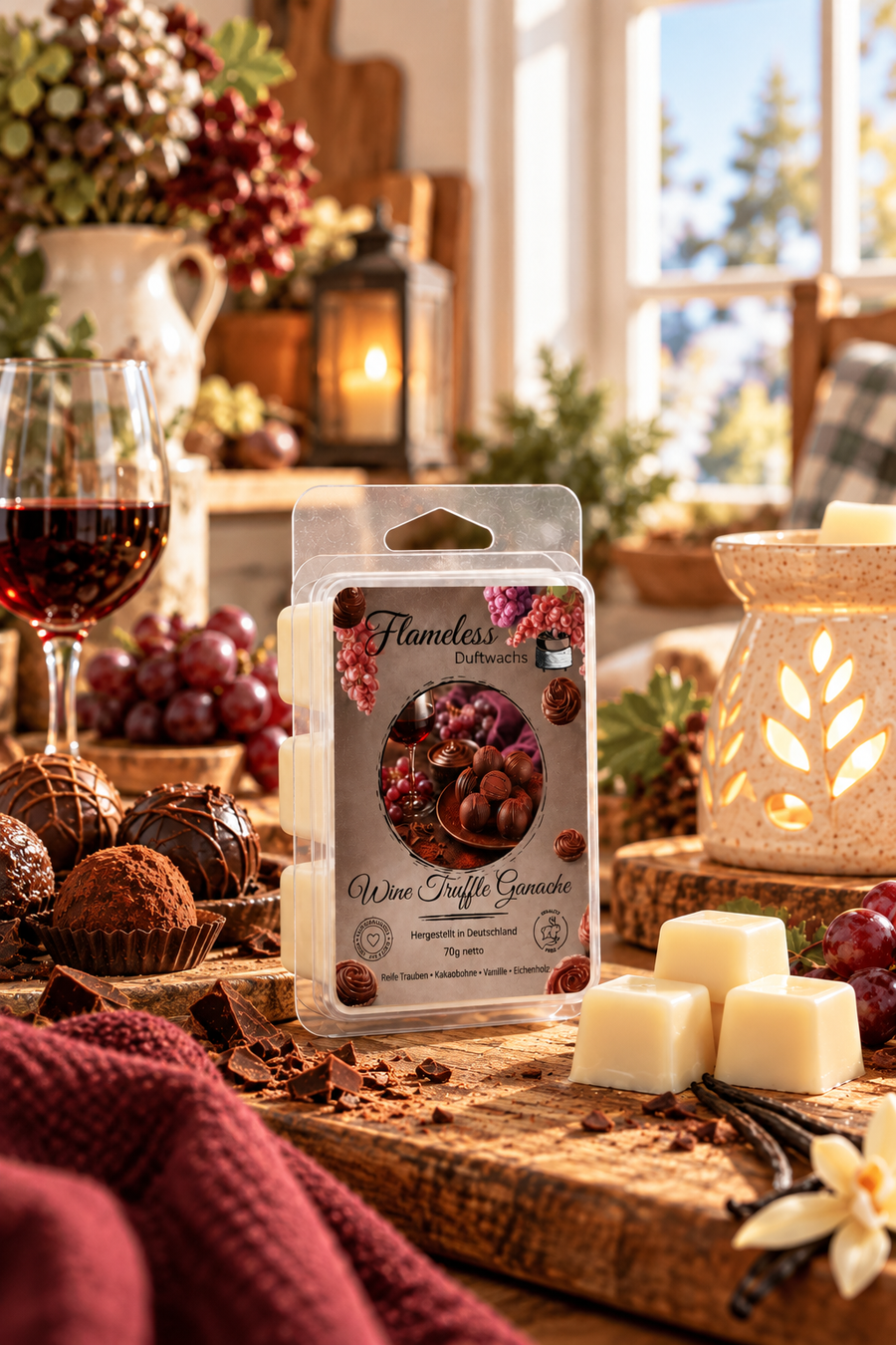 Cera Profumata Wine Truffle Ganache | Flameless Duftwachs