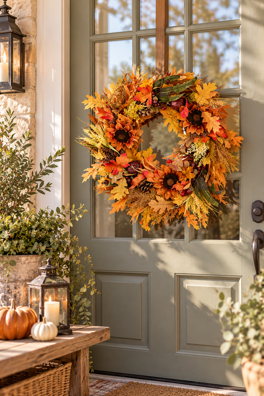 Ghirlanda Autunnale Racconti d’Autunno 66 cm | Nuvole di Stoffa