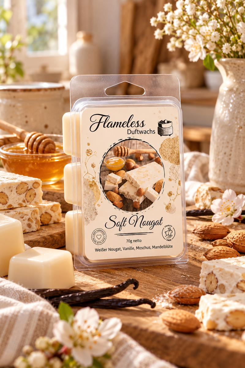 Cera Profumata Soft Nougat 70 g – Flameless