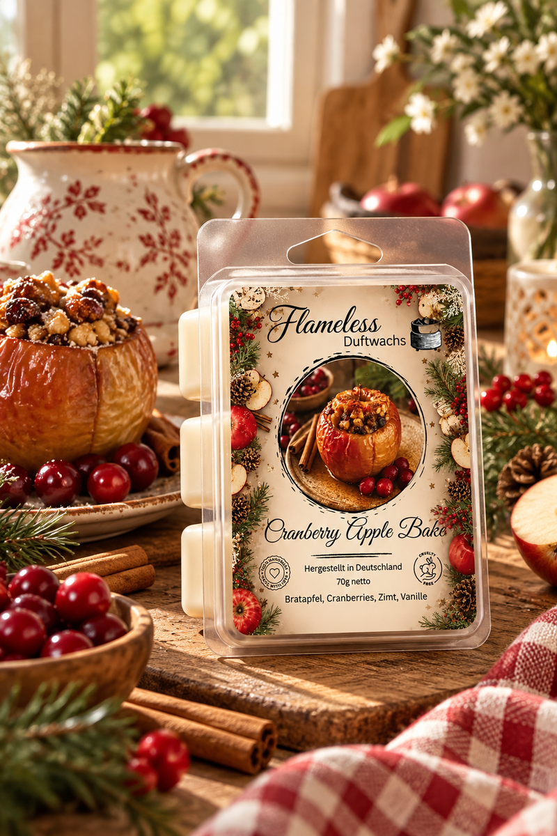 Cera Profumata Cranberry Apple Bake 70 g – Flameless