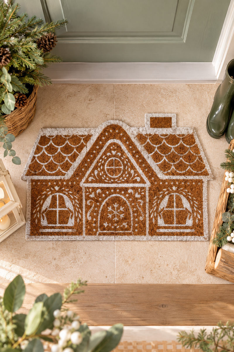 Zerbino Natalizio Gingerbread House Bianco 60 x 40 cm - Greengate