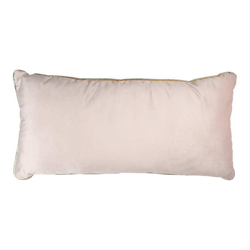Cuscino decorativo natalizio lungo beige e verde 76 x 35 cm