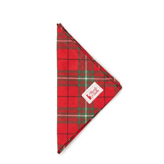 Tartan Cotton Napkin Christmas Card - Cloth Clouds