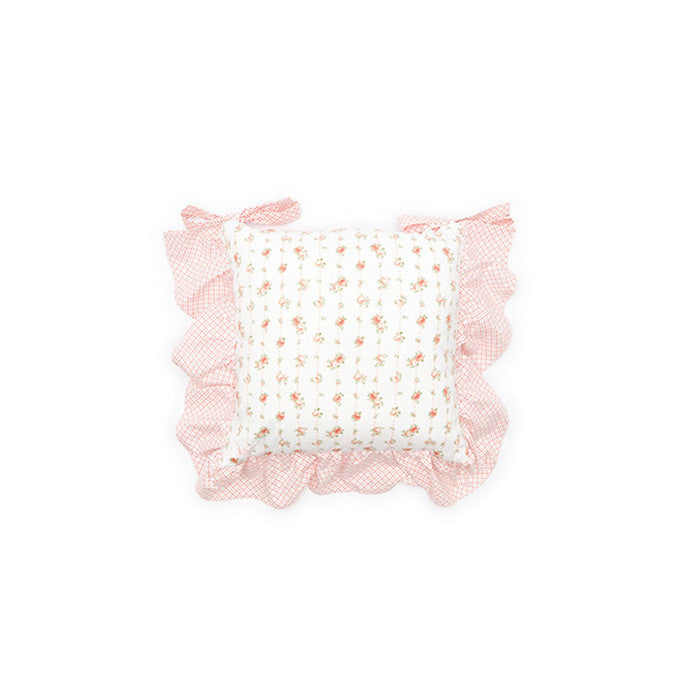 Cuscino per sedia con motivo floreale bianco e rosa -Annette - Arredo Casa da Sogno