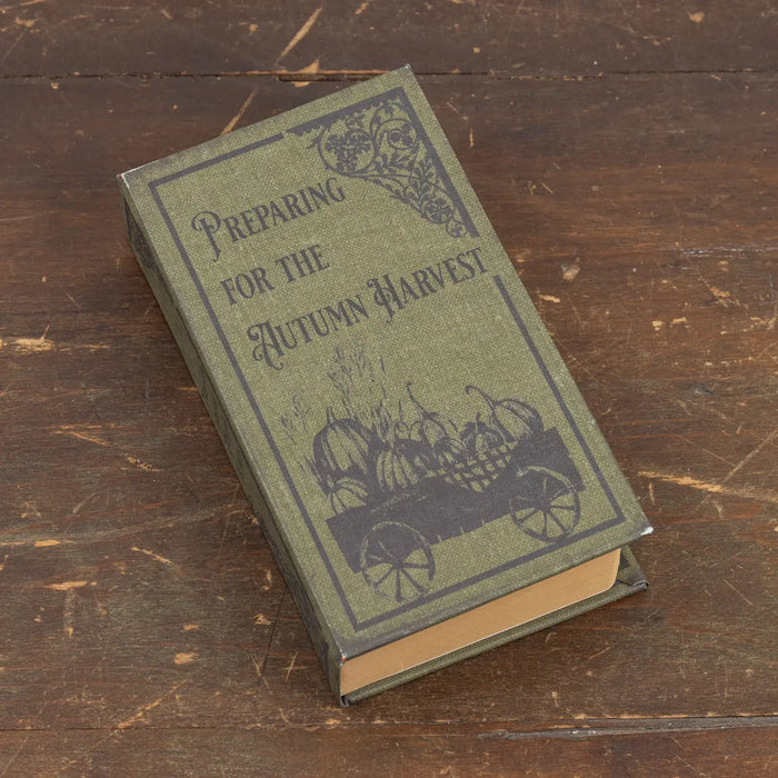 Autumn Book with Pumpkin Cart