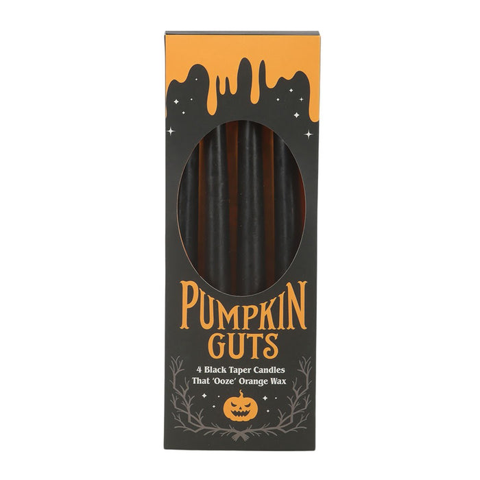 Set 4 Candele Coniche Halloween Effetto Cera Colante