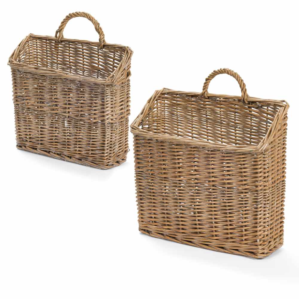 Cesto in Vimini con Manico Nuvole di Stoffa