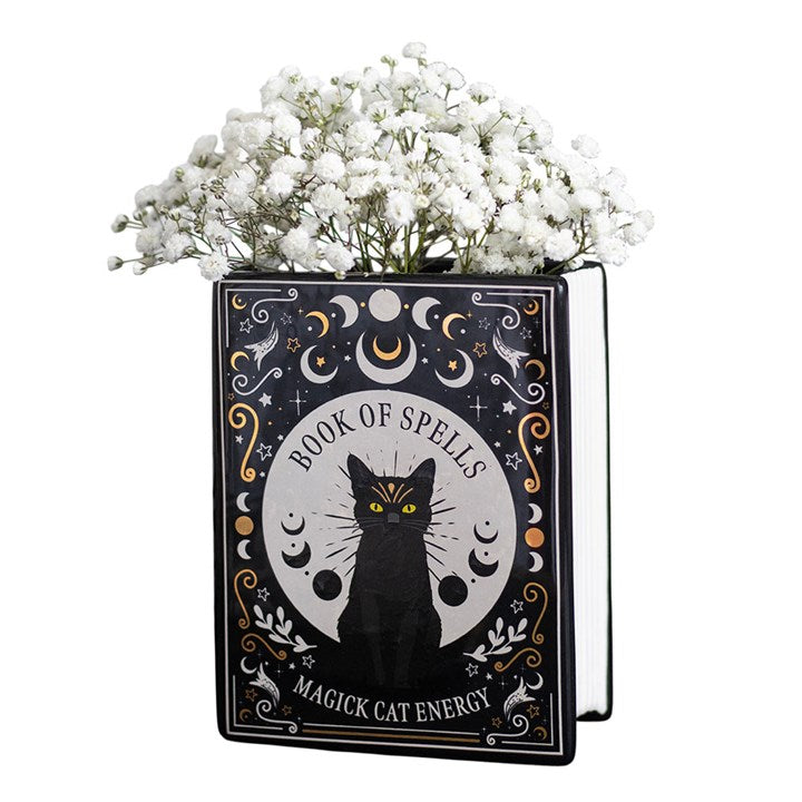 Vaso decorativo - Libro magico con gatto