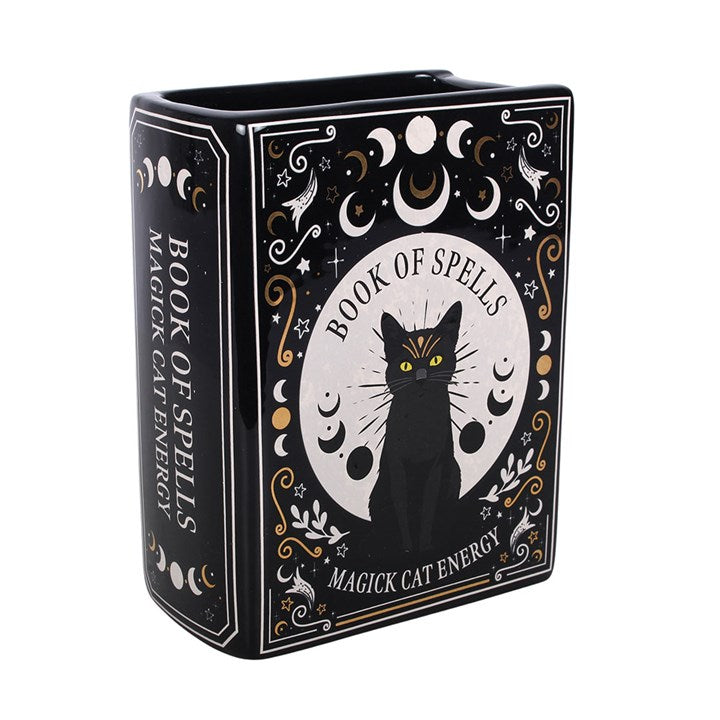 Vaso decorativo - Libro magico con gatto