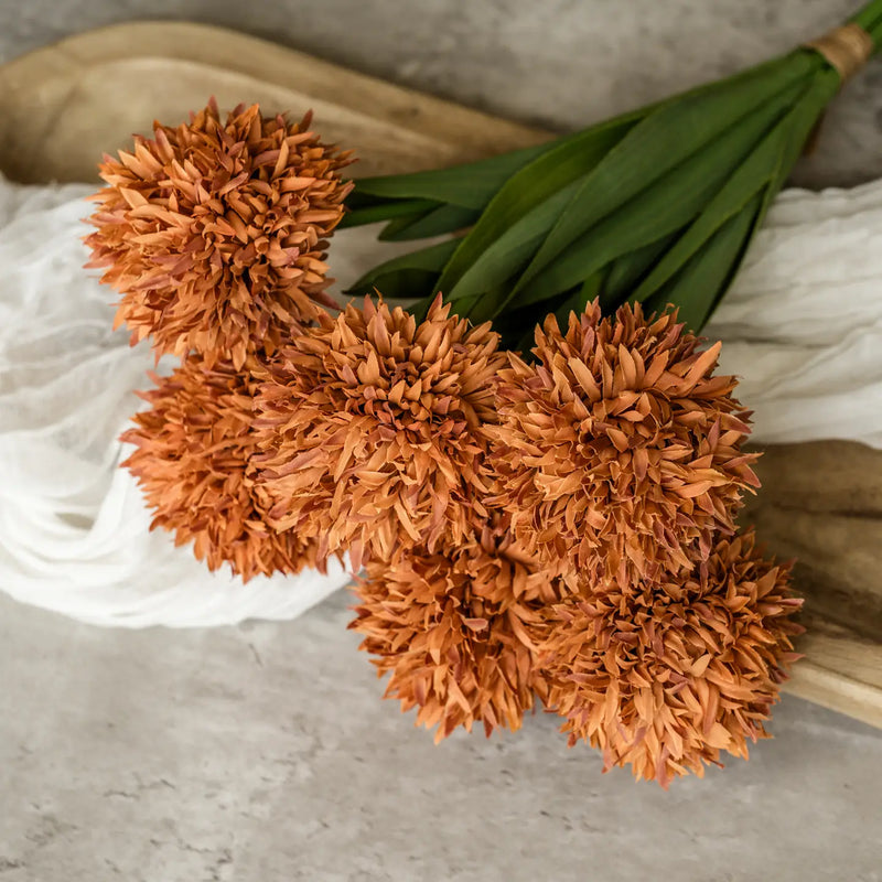 Mazzo di Crisantemi Arancione Bruciato 41 cm