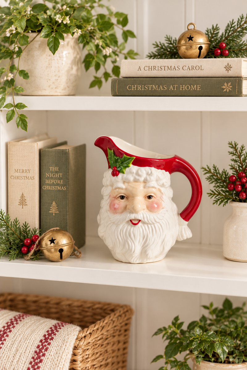 Brocca natalizia Babbo Natale in ceramica 22 x 13 x H 25 cm - Mr Plant