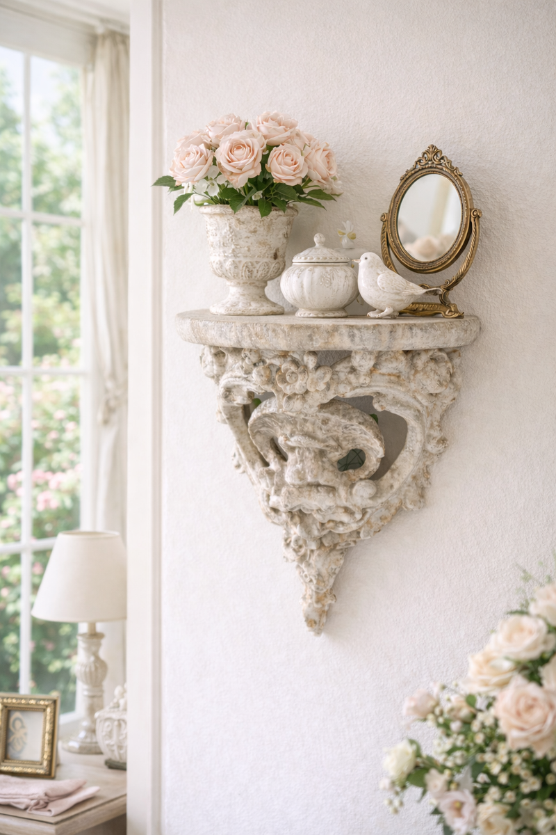 Mensola Decorativa Antiqua Domus Blanc Mariclò 30 cm