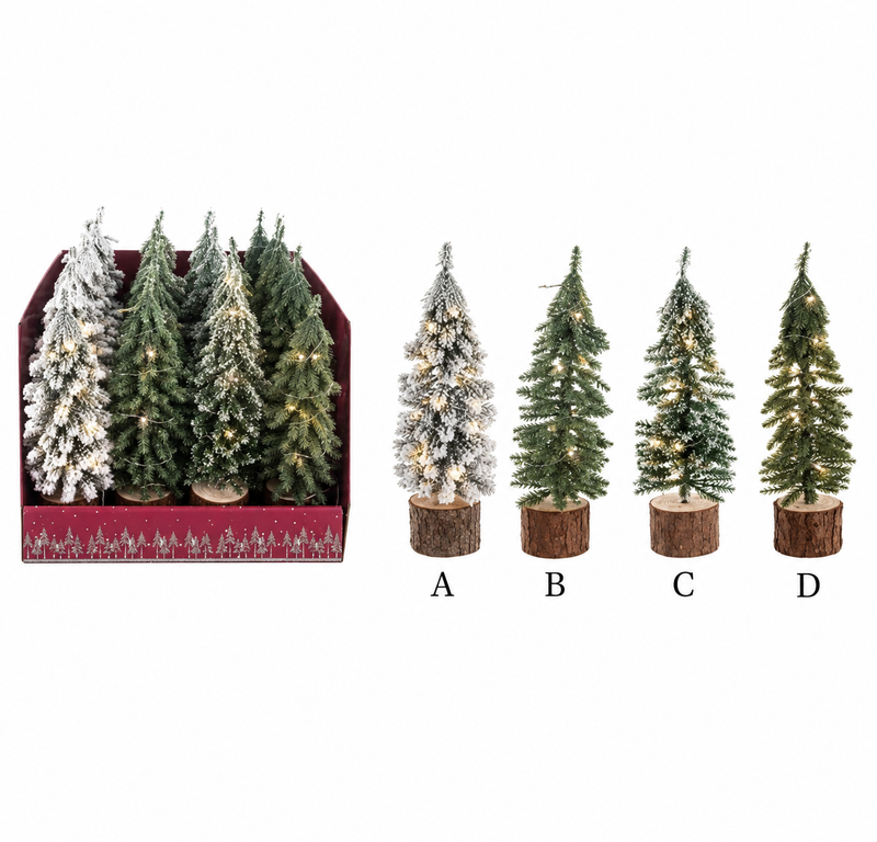 Mini Alberello di Natale con LED Assortiti – Blanc Mariclò