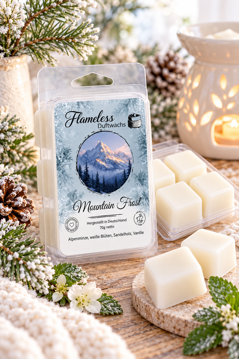 Cera Profumata di Soia Mountain Frost Flameless 70 g