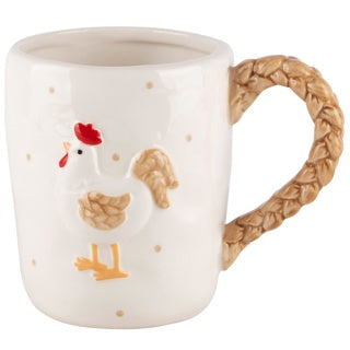 Tasse en céramique en forme de coq