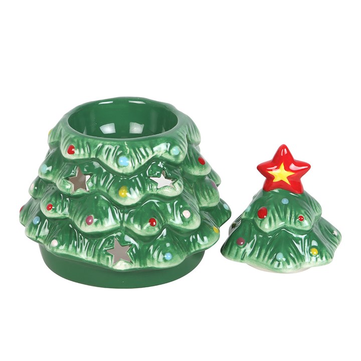 Bruciatore per Oli e Cere Albero di Natale Nostalgico H 16 cm