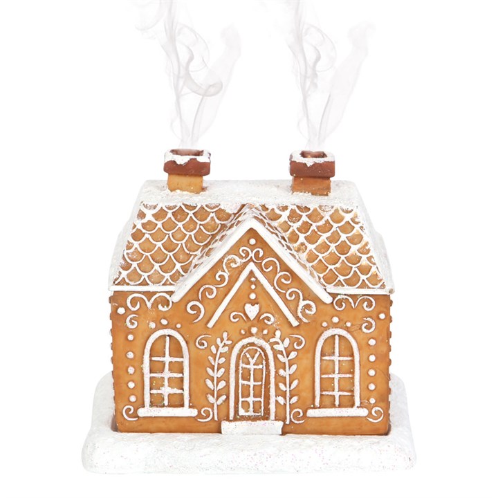 Bruciatore per Coni di Incenso Casetta Pan di Zenzero H 8,5 cm