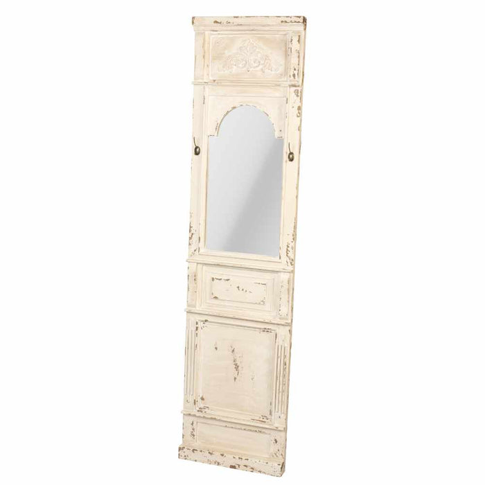 Pannello Appendiabiti con Specchio Nuvole di Stoffa 200 cm