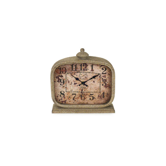 Orologio da Tavolo in Metallo Nuvole di Stoffa 30x10 cm