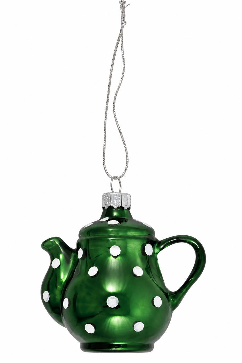 Teiera natalizia da appendere in vetro - Greengate
