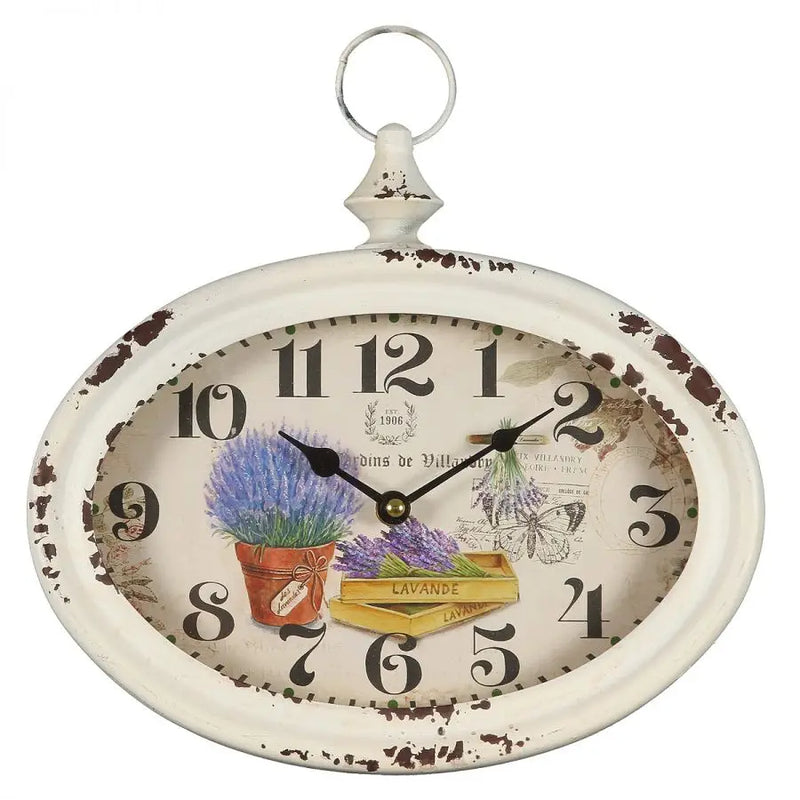 Orologio da Parete Lavanda in Metallo 28 cm