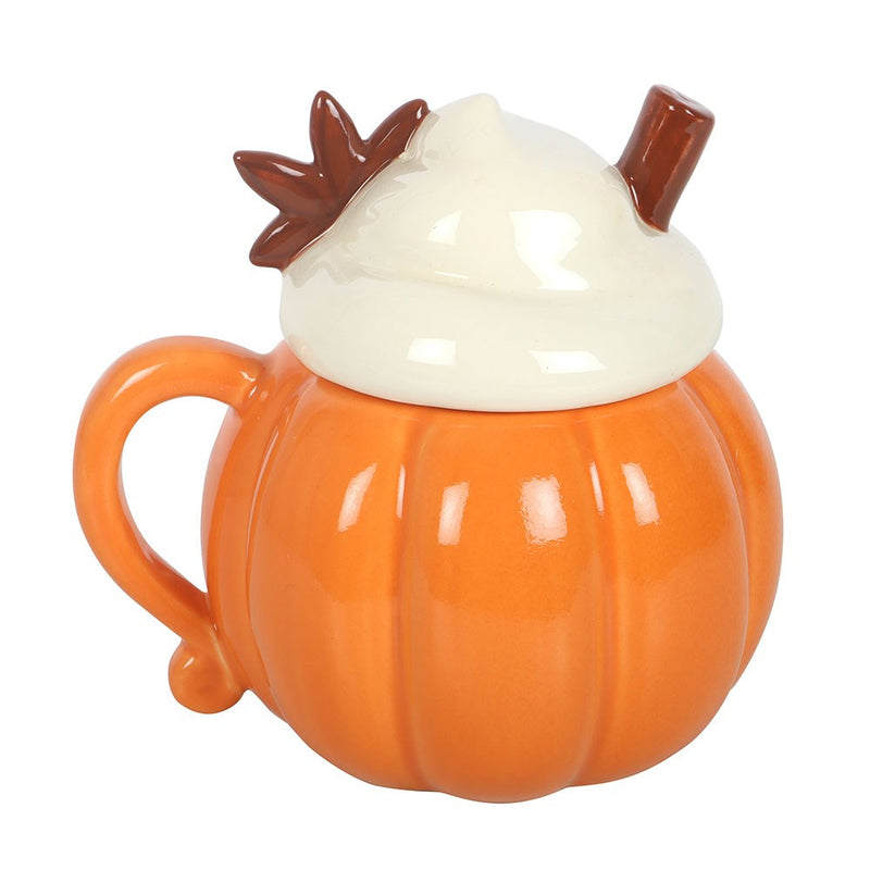 Tazza Zucca con Coperchio in Ceramica