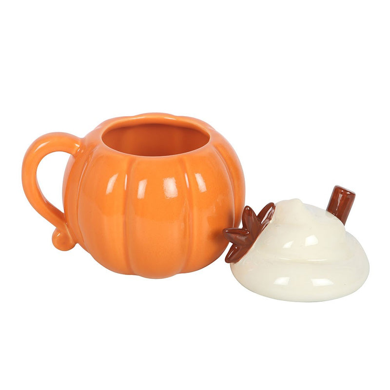 Tazza Zucca con Coperchio in Ceramica