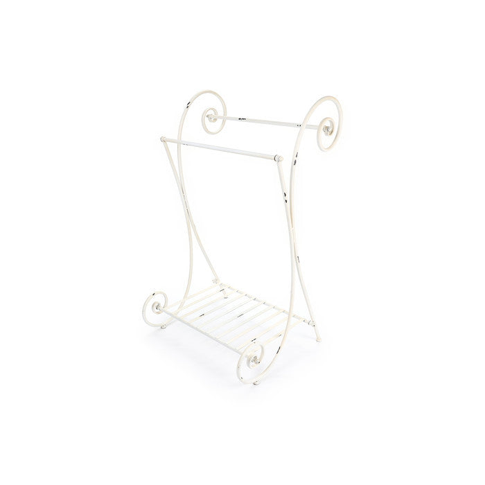 Porta Asciugamani da Terra in Metallo 95 cm Nuvole di Stoffa