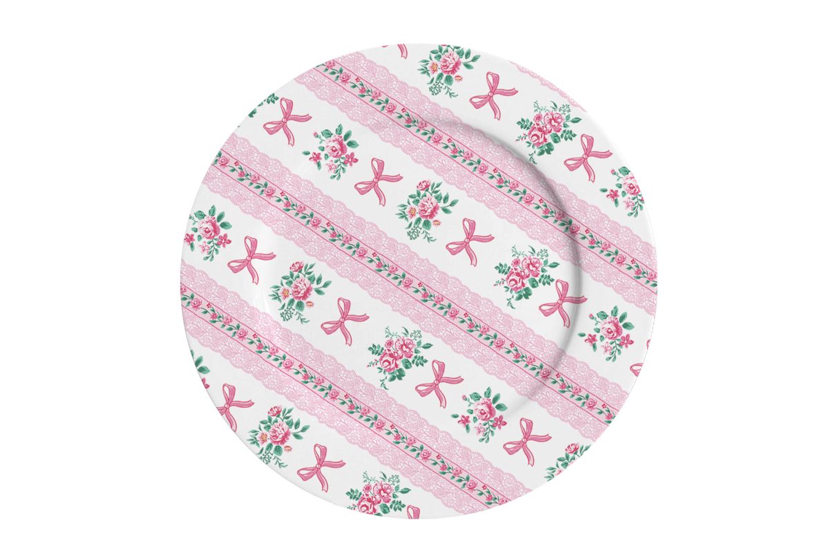 Piatto Dessert in Porcellana 19 cm – Ribbon Isabelle Rose