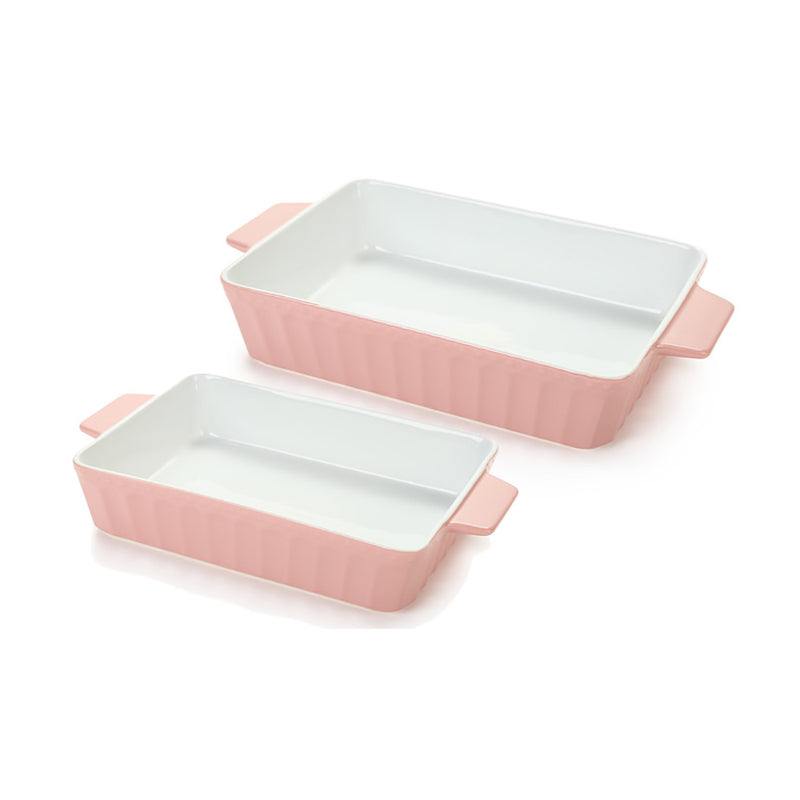 Set 2 pirofile Sunday rosa Nuvole di Stoffa in ceramica