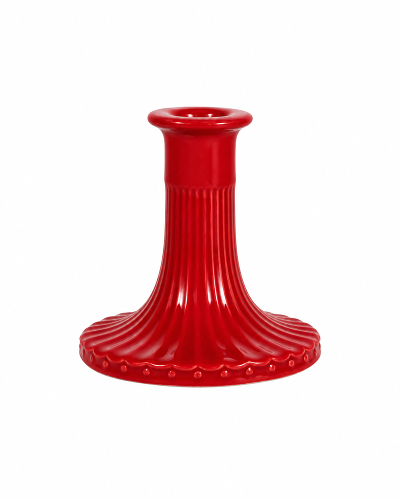 Portacandela GreenGate Alice Red in Stoneware H 10 cm