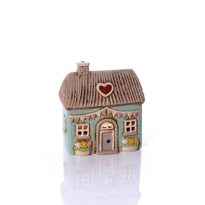 Casetta Portacandela Cottage in Ceramica 14,5 cm