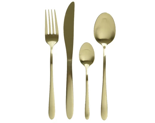 Set di posate in acciaio inox oro chiaro