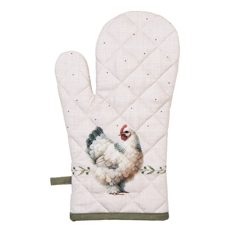 Guanto da forno con gallina – 18×30 cm Clayre & eef