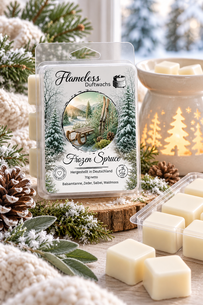 Cera Profumata di Soia Frozen Spruce Flameless 70 g