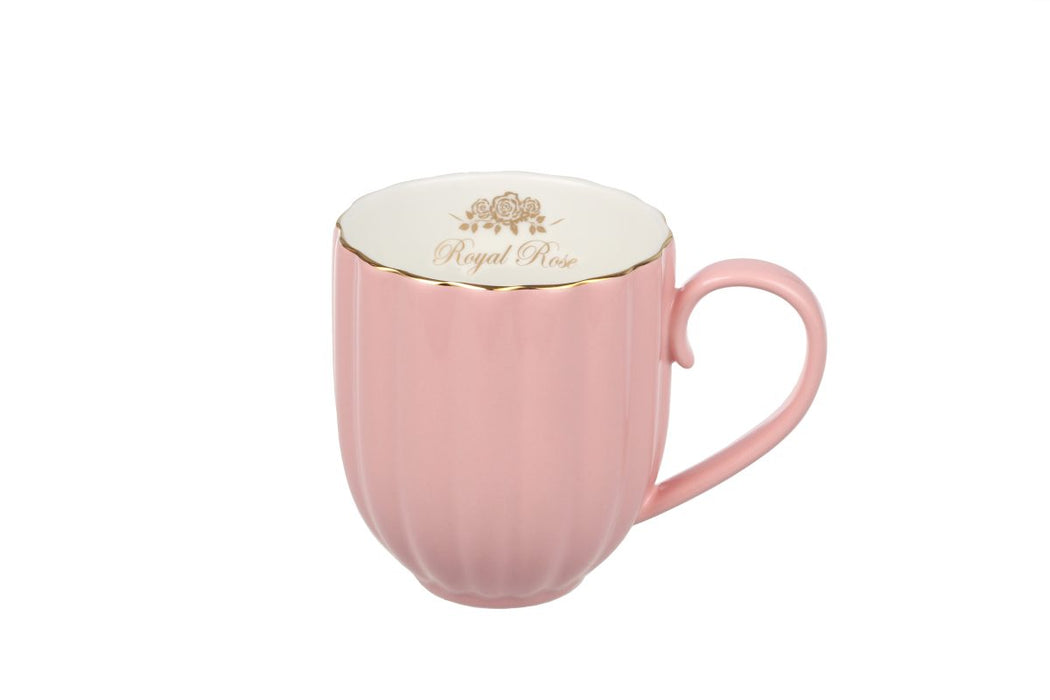 Tazza Royal Rose rosa con bordo oro -Isabelle Rose