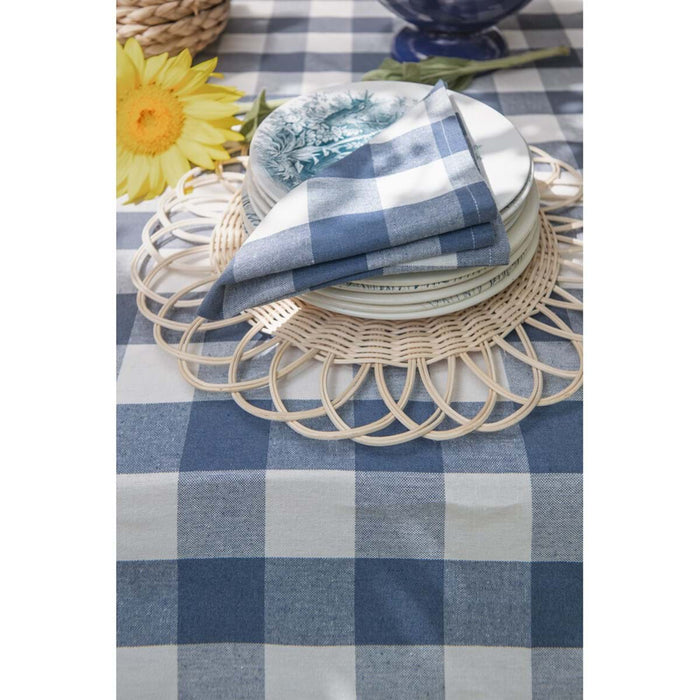 Runner Azzurro 50x160 cm in Cotone Bolgheri– Blanc Mariclò