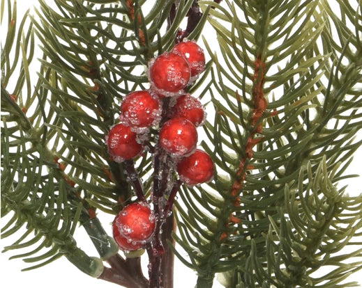 Branche de Noël aux baies rouges