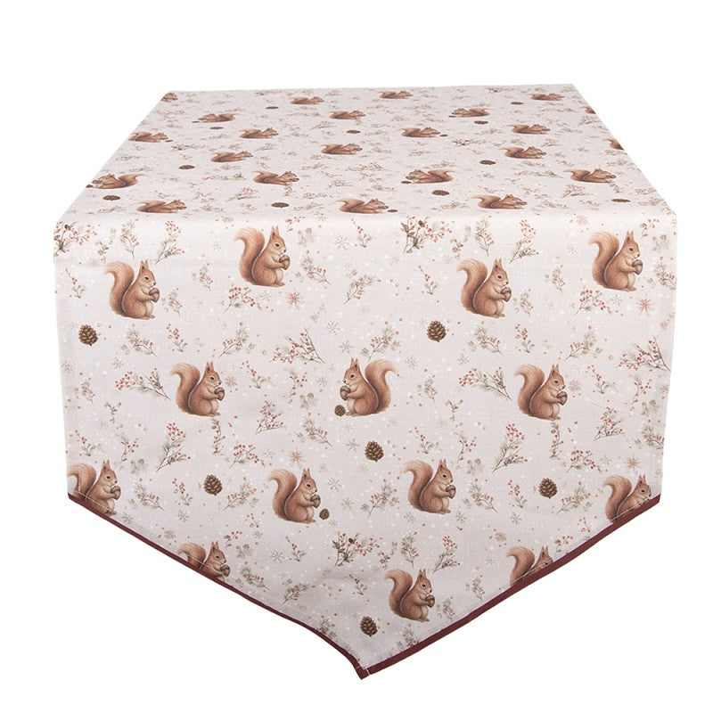 Runner da Tavolo Scoiattoli  50x160 cm in Cotone Clayre & eef